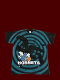 1990s CHARLOTTE HORNETS AOP THRASHED T-SHIRT