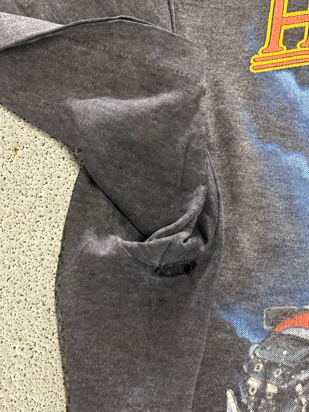 1991 HARLEY DAVIDSON 3D EBLEM THRASHED T-SHIRT