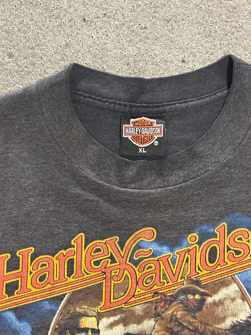 1991 HARLEY DAVIDSON 3D EBLEM THRASHED T-SHIRT