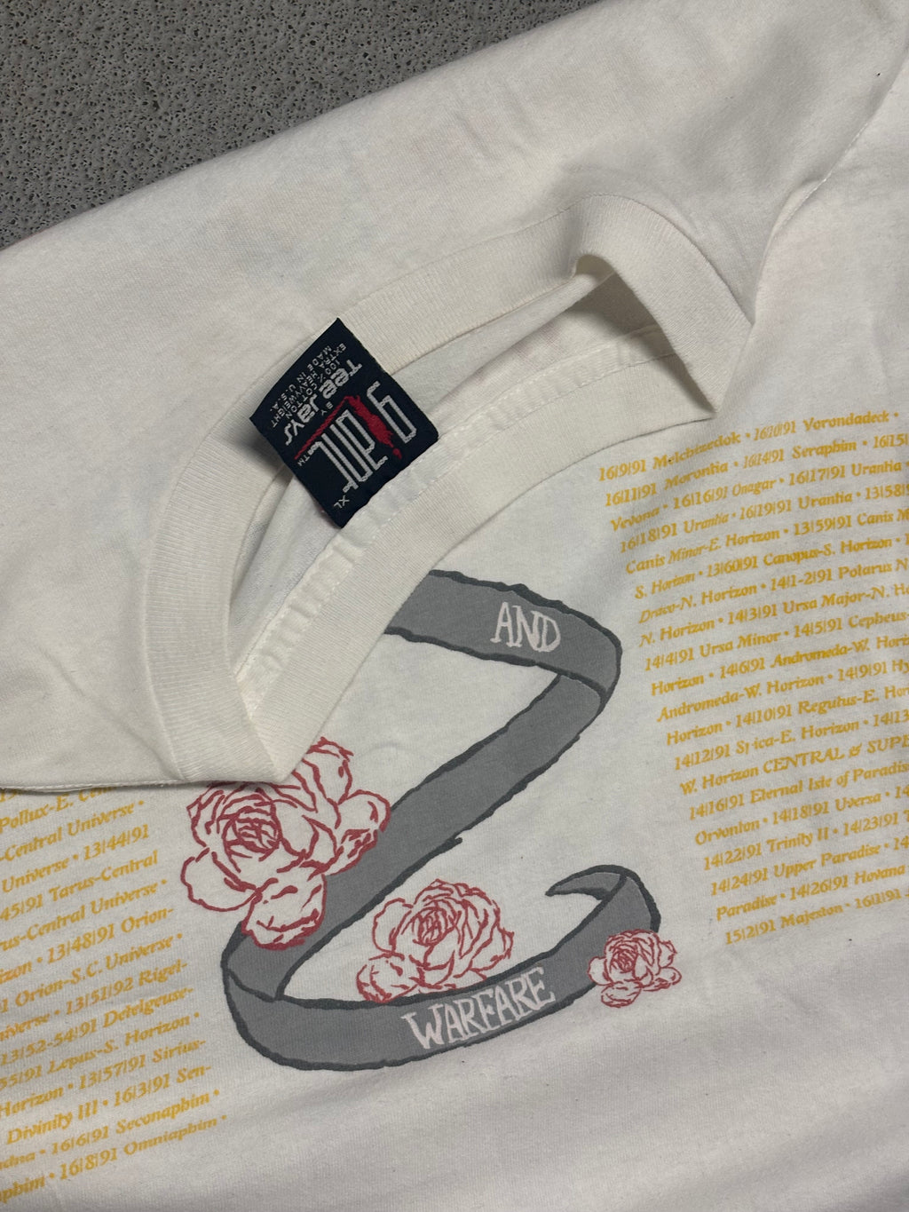 1991 STEVE VAI PASSION AND WARFARE TOUR T-SHIRT