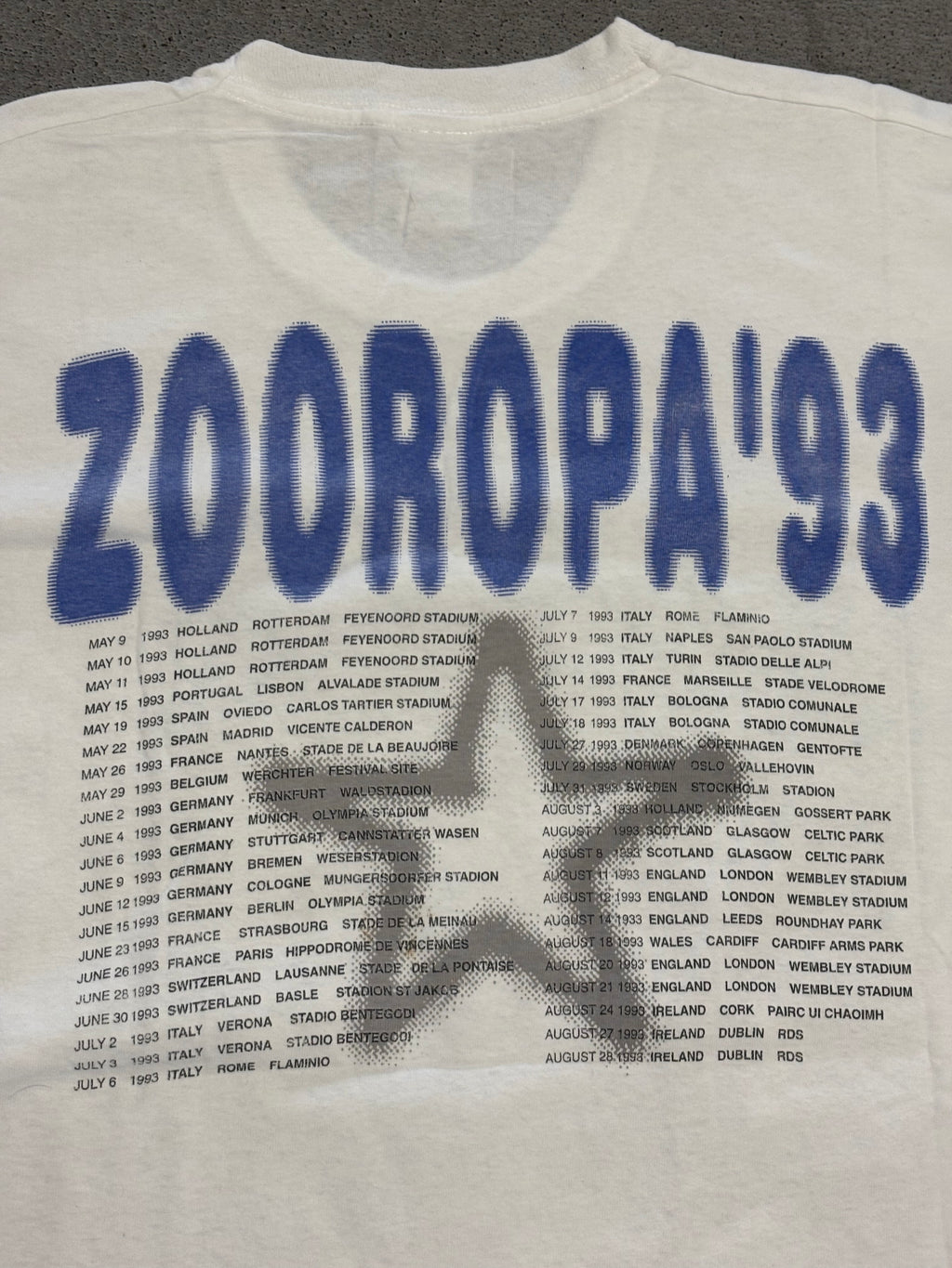 1993 U2 ZOOROPIA TOUR T-SHIRT