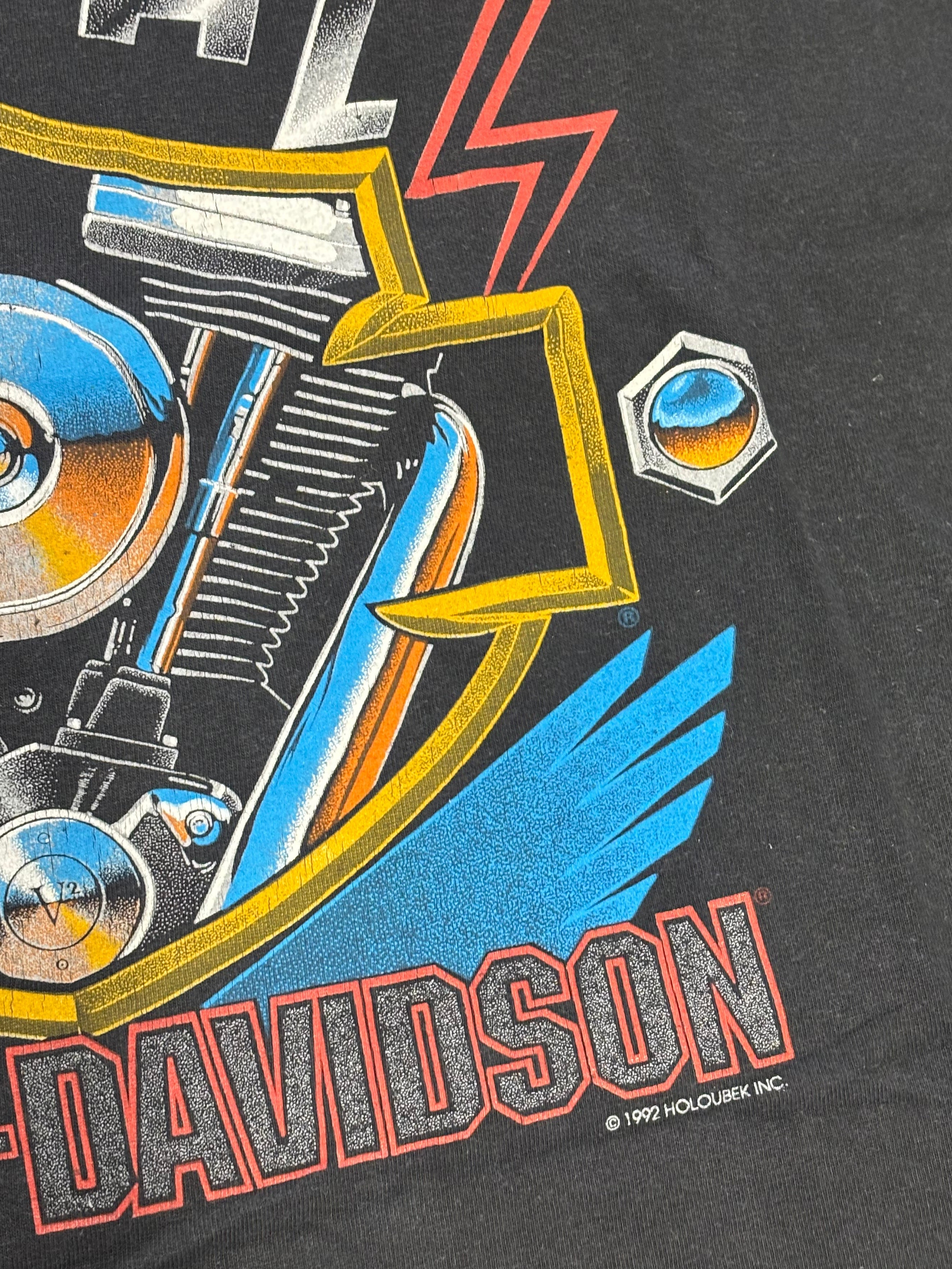1992 HOLOUBEK INC HARLEY DAVIDSON T- SHIRT
